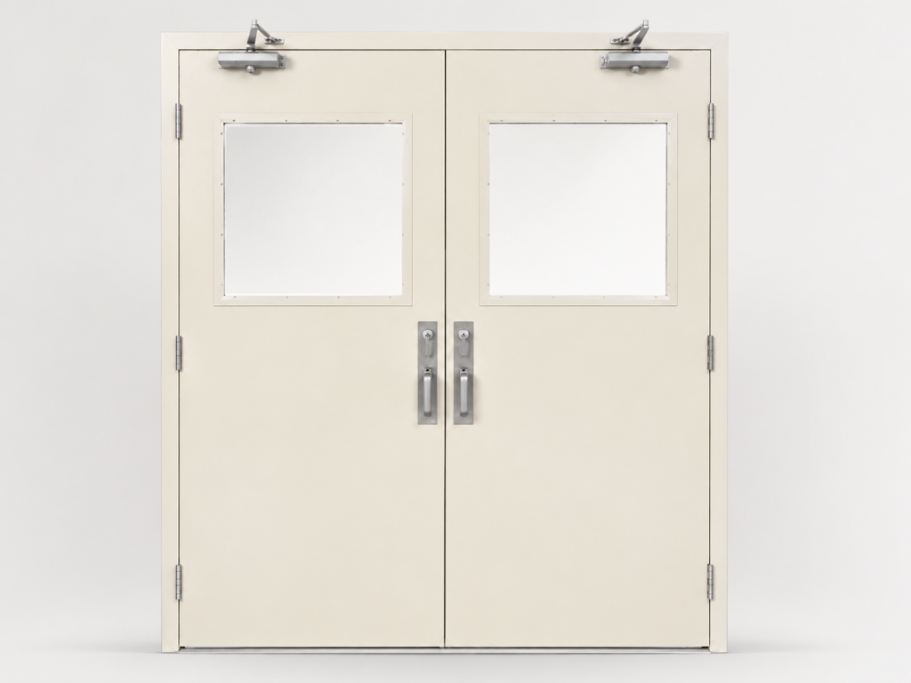 Covossi DR-001 Commercial Double Door with Glass Viewing Panels
