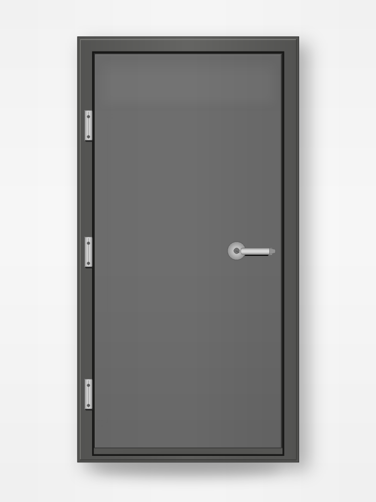 Covossi DR-004 Gray Flush Single Door